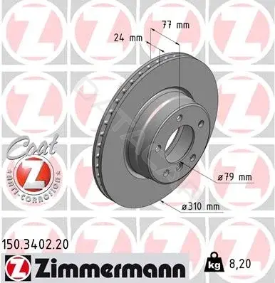 Тормозные диски ZIMMERMANN 150.3402.20
