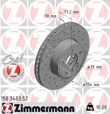 Тормозные диски ZIMMERMANN 150.3403.52