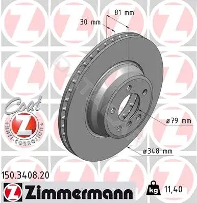 Тормозные диски ZIMMERMANN 150.3408.20