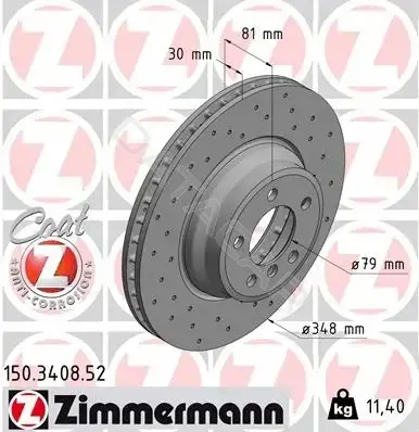 Тормозные диски ZIMMERMANN 150.3408.52