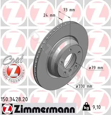 Тормозные диски ZIMMERMANN 150.3428.20