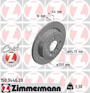 Тормозные диски ZIMMERMANN 150.3446.20