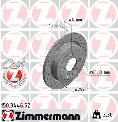 Тормозные диски ZIMMERMANN 150.3446.52