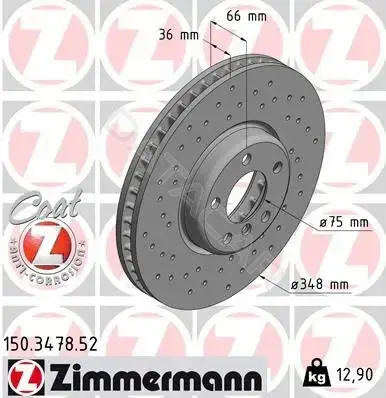 Тормозные диски ZIMMERMANN 150.3478.52