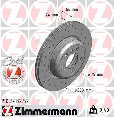 Тормозные диски ZIMMERMANN 150.3482.52
