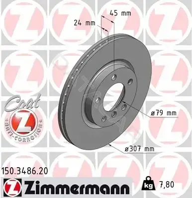 Тормозные диски ZIMMERMANN 150.3486.20