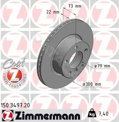 Тормозные диски ZIMMERMANN 150.3497.20