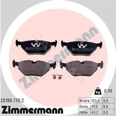 Тормозные колодки ZIMMERMANN 20180.170.2