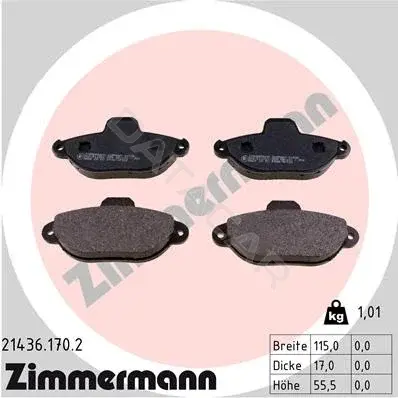Тормозные колодки ZIMMERMANN 21436.170.2