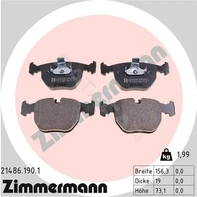 Тормозные колодки ZIMMERMANN 21486.190.1