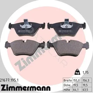 Тормозные колодки ZIMMERMANN 21677.195.1