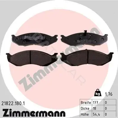 Тормозные колодки ZIMMERMANN 21822.180.1