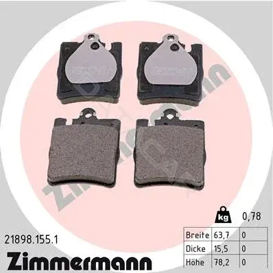 Тормозные колодки ZIMMERMANN 21898.155.1