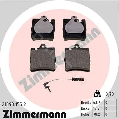 Тормозные колодки ZIMMERMANN 21898.155.2