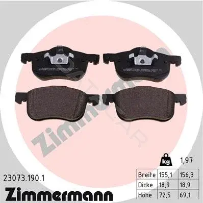 Тормозные колодки ZIMMERMANN 23073.190.1