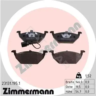 Тормозные колодки ZIMMERMANN 23131.195.1