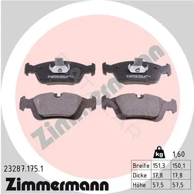 Тормозные колодки ZIMMERMANN 23287.175.1