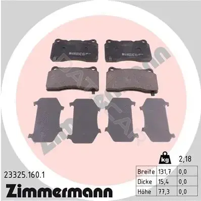 Тормозные колодки ZIMMERMANN 23325.160.1