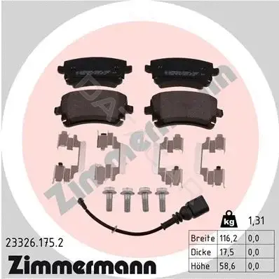 Тормозные колодки ZIMMERMANN 23326.175.2