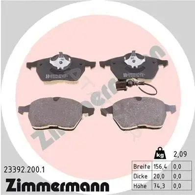 Тормозные колодки ZIMMERMANN 23392.200.1
