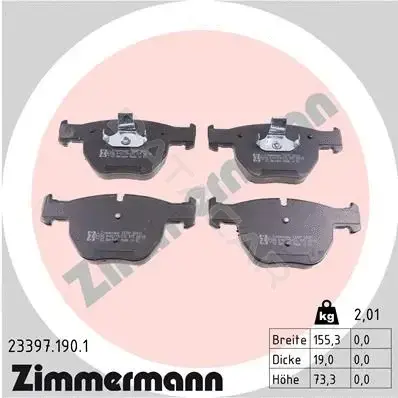 Тормозные колодки ZIMMERMANN 23397.190.1