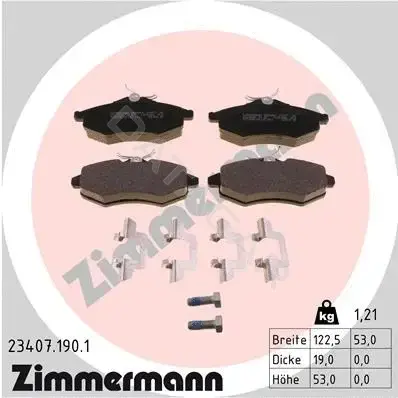 Тормозные колодки ZIMMERMANN 23407.190.1