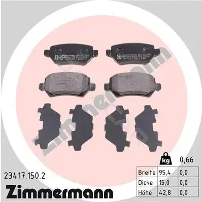 Тормозные колодки ZIMMERMANN 23417.150.2