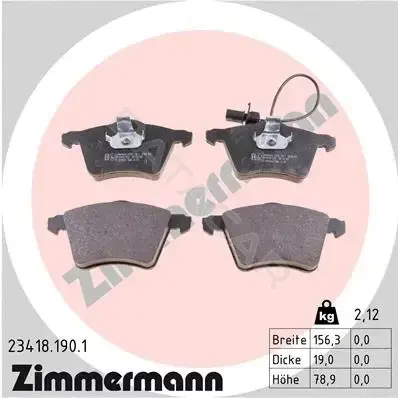 Тормозные колодки ZIMMERMANN 23418.190.1