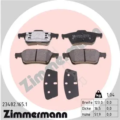 Тормозные колодки ZIMMERMANN 23482.165.1