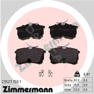 Тормозные колодки ZIMMERMANN 23527.150.1