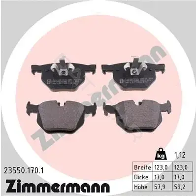 Тормозные колодки ZIMMERMANN 23550.170.1