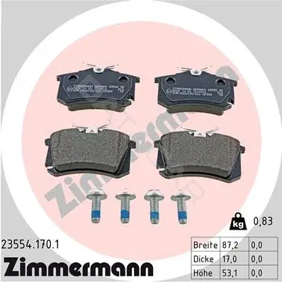 Тормозные колодки ZIMMERMANN 23554.170.1