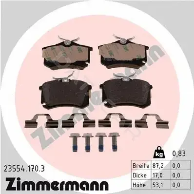 Тормозные колодки ZIMMERMANN 23554.170.3
