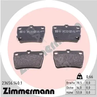 Тормозные колодки ZIMMERMANN 23656.140.1