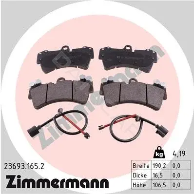Тормозные колодки ZIMMERMANN 23693.165.2