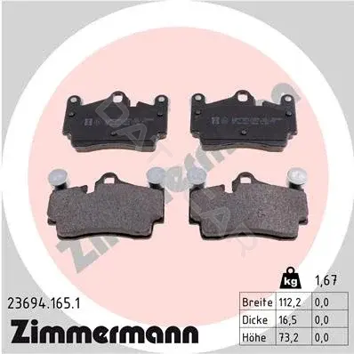 Тормозные колодки ZIMMERMANN 23694.165.1