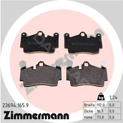 Тормозные колодки ZIMMERMANN 23694.165.9