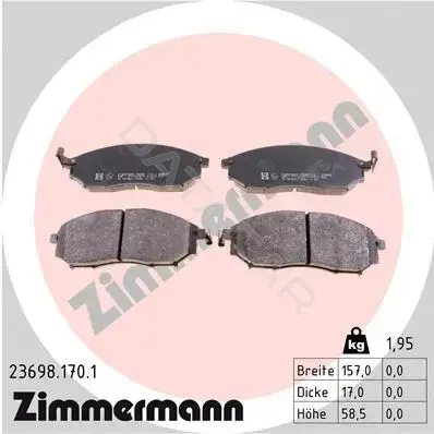 Тормозные колодки ZIMMERMANN 23698.170.1