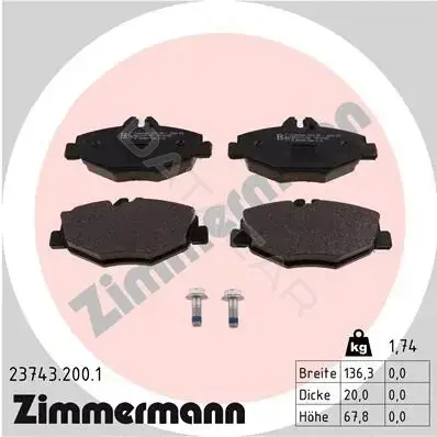Тормозные колодки ZIMMERMANN 23743.200.1
