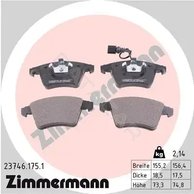 Тормозные колодки ZIMMERMANN 23746.175.1