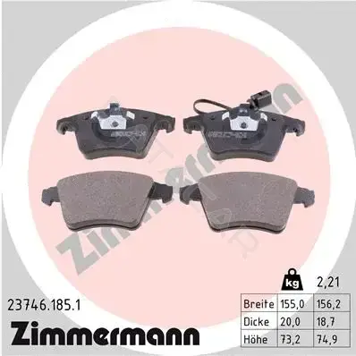 Тормозные колодки ZIMMERMANN 23746.185.1