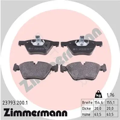 Тормозные колодки ZIMMERMANN 23793.200.1