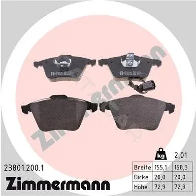Тормозные колодки ZIMMERMANN 23801.200.1