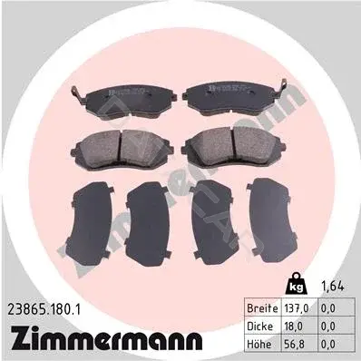 Тормозные колодки ZIMMERMANN 23865.180.1