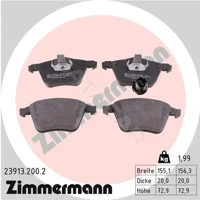 Тормозные колодки ZIMMERMANN 23913.200.2