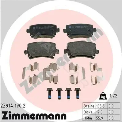 Тормозные колодки ZIMMERMANN 23914.170.2