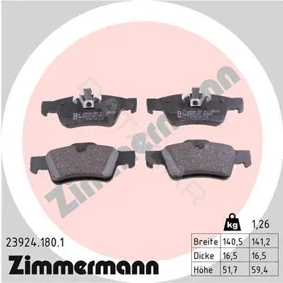 Тормозные колодки ZIMMERMANN 23924.180.1