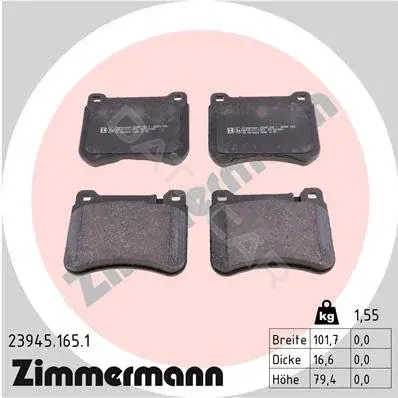 Тормозные колодки ZIMMERMANN 23945.165.1
