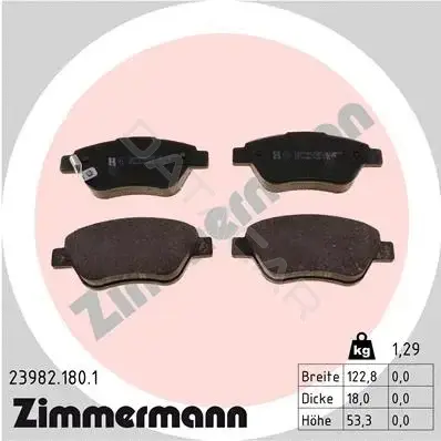 Тормозные колодки ZIMMERMANN 23982.180.1