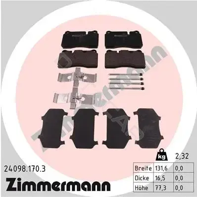 Тормозные колодки ZIMMERMANN 24098.170.3